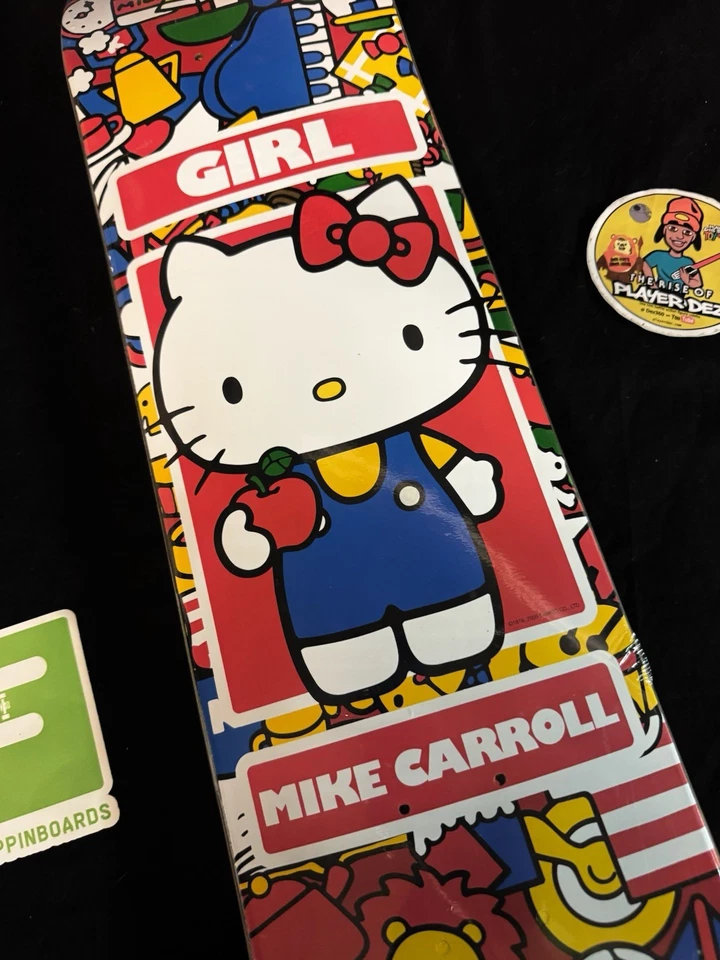RARO Mike Carroll Hello Kitty 35 Aniversario Niña Tabla de Monopatín 7.8 Foto 4 de 4