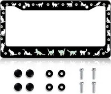 Cat License Plate Frame Animal Paw Print License Plate Holder Animal Footprint