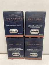 4CT  King C Gillette Double Edge Safety Razor Blades 10 ct Box Each(Total 40ct)