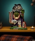 Blue Sky Clayworks Halloween Frankenstein’s TATTOO SHOP Candle House NEW — photo 9