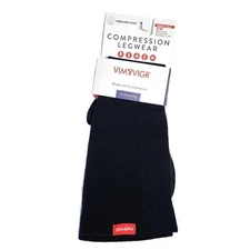 VIM & VIGR  BLACK WIDE CALF KNEE-HIGH COMPRESSION SOCKS  SIZE S/M
