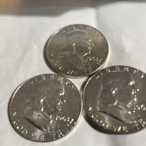 Franklin 1961 1962 1963 Half Dollar 50C Silver Uncirculated US Coin Lot