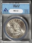 1901-O   MORGAN DOLLAR  *BRIGHT WHITE LUSTER*   MS-62   VAM-30    ONLY 7 HIGHER