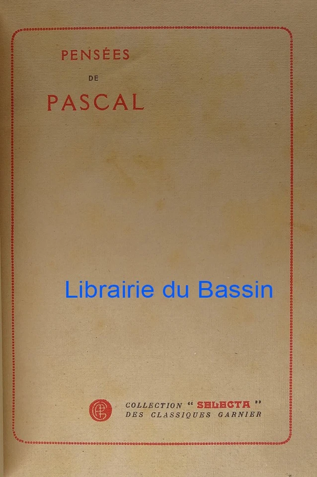 Pensées de Pascal Pascal 1925 Ed. num. Belle reliure ! - Photo 3/4