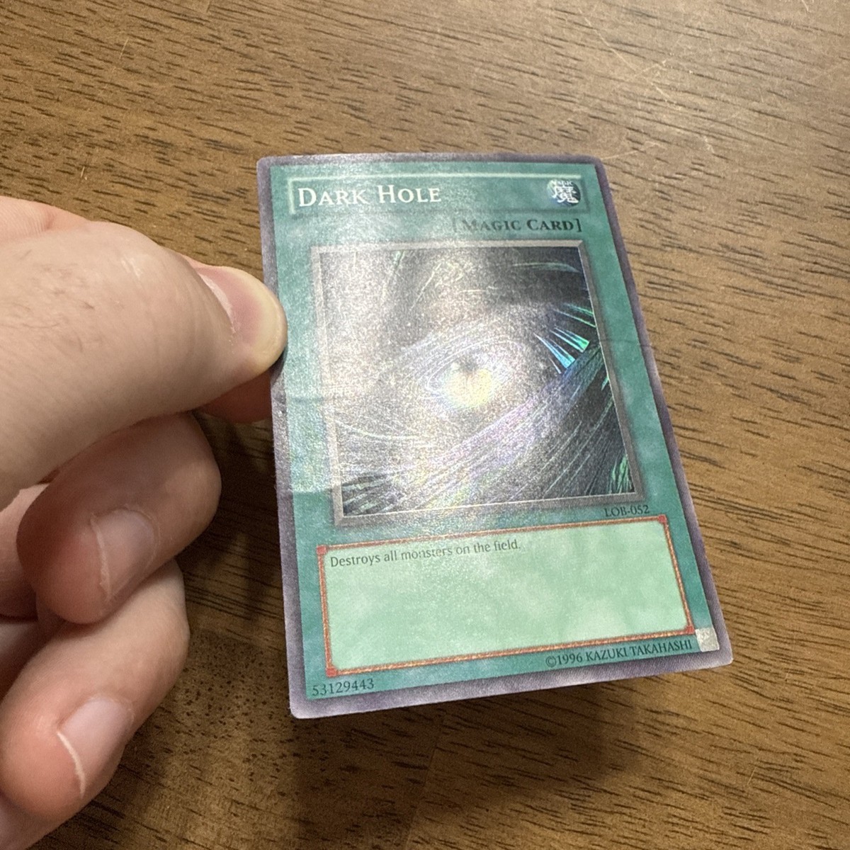 Dark Hole - LOB-052 - Yugioh TCG - Super Rare - Unlimited - DMG | eBay