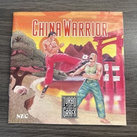China Warrior NEC TurboGrafx-16 HuCard Case Manual Tested 1989 Turbo Grafx