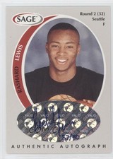 1998 SAGE Authentic Auto Platinum 37/50 Rashard Lewis #A23 Auto 3c7