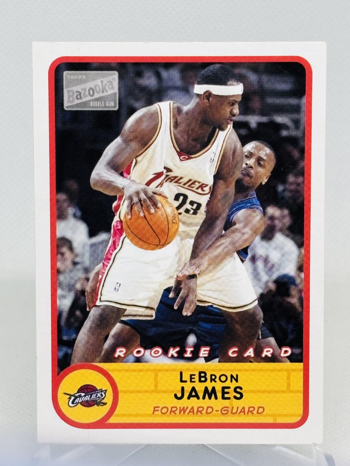 2003 BAZOOKA LEBRON JAMES HOME WHITE JERSEY #223 ROOKIE RC