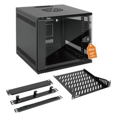 6U 10 inch Rack, Wall Mount Network Cabinet Set,12.3W x 13D x 11.8H- Load Cap...