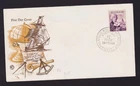 AUSTRALIA FDC 1964 £1 BASS NAVIGATOR WESLEY WCS UNADDRESSED (CREASED)