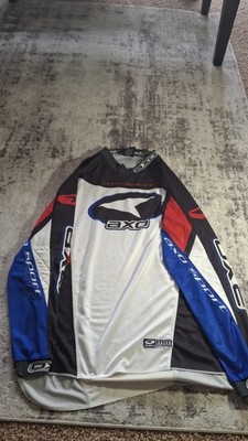 Axo COMP Long Sleeve Motocross Jersey shirt red black Blue XL Needs A Wash