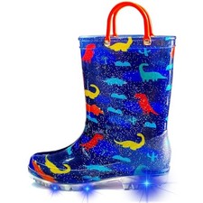 Toddler Rain Boots for Girls Boys, Kids Rain Boots 8 Toddler Navy Dinosaur