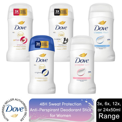 Dove Women Anti-Transpirant Deodorant Stick mit 48H Schweißschutz, 50ml