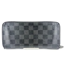 Louis Vuitton Damier Graphite Utility Zippy Vertical Zip Wallet N60355 Long
