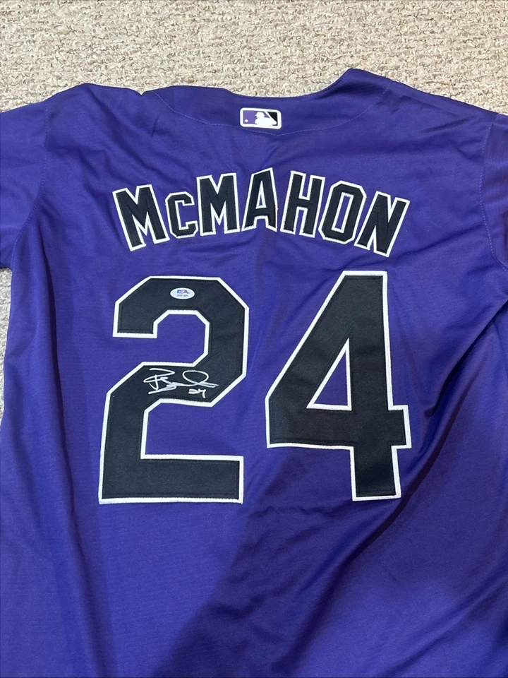 COLORADO ROCKIES- RYAN MCMAHON SIGNED AUTOGRAPH JERSEY PSA COA - Image 4 of 4