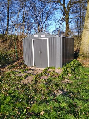 ZELSIUS Gerätehaus Geräteschuppen 8m² XL Metall Gartenhaus Anthrazit GEHA4S 2