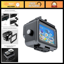 Waterproof GoPro Housing Case, 60M Depth, Aluminum, 1/4" Mount, Hero 9-13 Compat