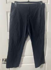 Kirkland Signature Women  s Black travel Pants Front Zipper Sz 12 excellent cond