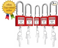 Lockout Tagout Lock 5pcs Set Loto Product Safe Padlocks for Lock Out Tag Out Sta