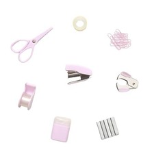 1 Set Mini Office Supply Kit, Mini School Supplies, Mini Stapler, Cute Pink