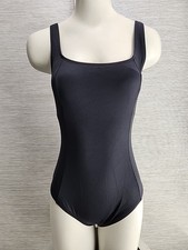 NWT Cupshe Womens One Piece Swimsuit Size M Solid Black..slim  Sculpt