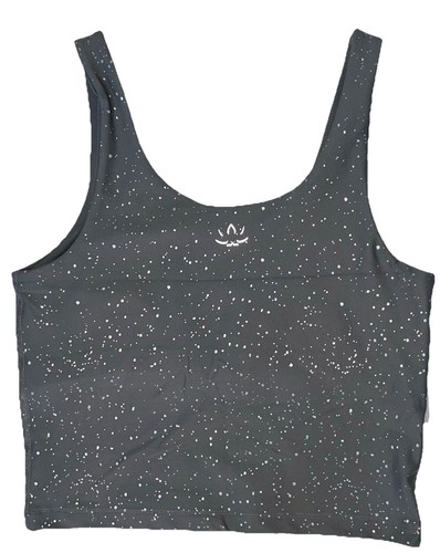 NWT🪬BEYOND YOGA🪬MEDIUM🪬GOOD DAY CROPPED TANK🪬SILVER GRAY W/SPECKS🪬ESSENTIAL - Picture 2 of 9