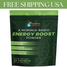 Organic Moringa Leaf Powder 32 Individual Sticks Pack Superfood Energy Boost US