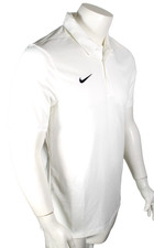 NIKE Dri-Fit Men Size Small Bright White Short Sleeve Athletic Fit Polo Shirt