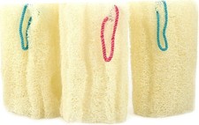 3 PCS 6 Inch Natural Egyptian Loofah Sponge Exfoliating Body Scrubber Luffa