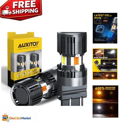 CANBUS 3157 Switchback LED Bulbs - Dual Color Amber/White, 50000 Hours Lifespan