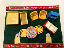 VTG FISHER PRICE LITTLE PEOPLE  HOUSE  FURNITURE VEHICLES Mailbox Beds