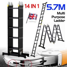 5.7M 14IN1 Multi-Purpose Folding Combination Ladder 4*5 Step Adjustable Ladder
