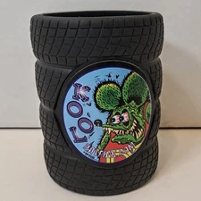 Rat Fink Rubber Wheels Can Cooler Kool Koozie Soda Beer Holder Coosie Hot Rod
