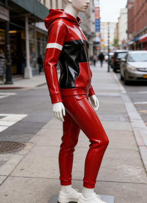 Pure Latex Catsuit Rubber Gummi Bodysuit Outfit Costume Jumpsuit 0.4mm S-XXL