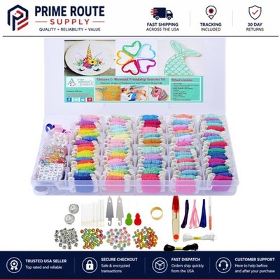 Athena's 200 Pcs Unicorn-Mermaid Friendship Bracelet Kit - Perfect for Beginners