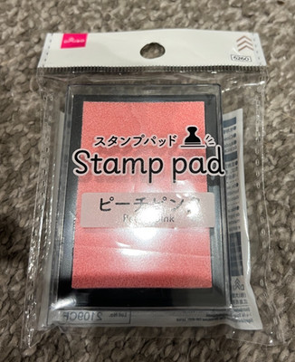Daiso Japan Stempelkissen Pfirsich Rosa Versiegelt Handwerk Scrapbook Journaling