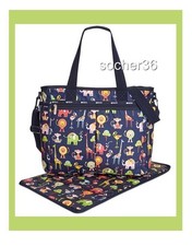 LESPORTSAC RYAN BABY DIAPER BAG TOTE W/CHANGING PAD ZOO CUTE NWT 150
