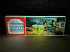 Vintage 80's "Budweiser Light" Lighted Beer Sign 1980's (30" x 10")