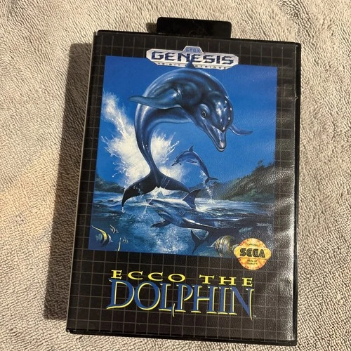 Ecco the Dolphin (Sega Genesis, 1992) Complete CIB W/ Manual VG Clean