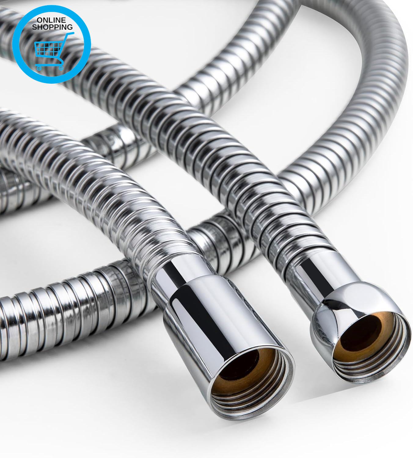 Large Bore Shower Hose 1.2M, 11Mm Bore High-Flow Anti-Kink Shower Hose Stainless