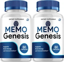 (2 Pack) Memo Genesis Supplement Capsules – MemoGenesis Natural Blend Memory