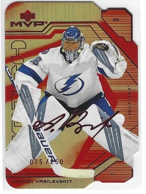 2021-22 Upper Deck MVP Andrei Vasilevskiy Colors & Contours Gold DC #d 075/250