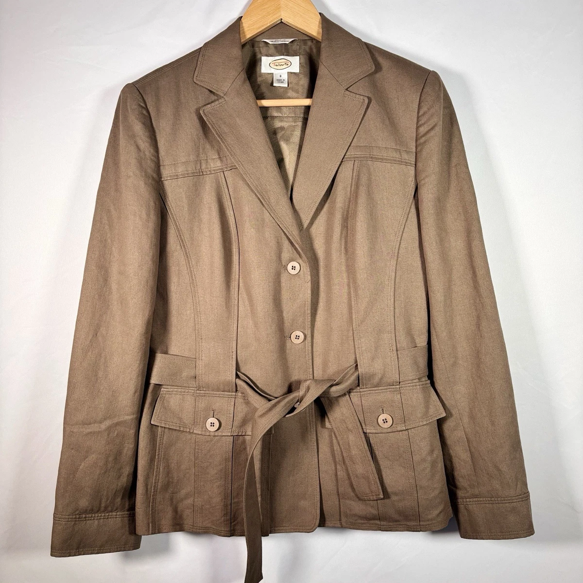 Blazer Femme Talbots - Taille 12 - Couleur Chartreuse - Doublé - Occasion Très Bon état