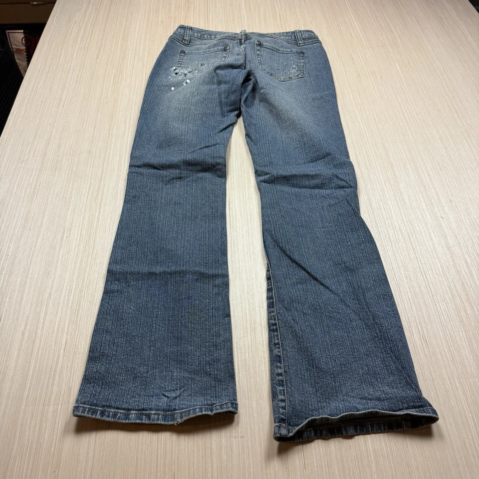 Винтажные джинсы Zana Di Y2K Flare Leg размер 9 с низкой талией ослепительные 31x32 богемное - Изображение 2 из 4