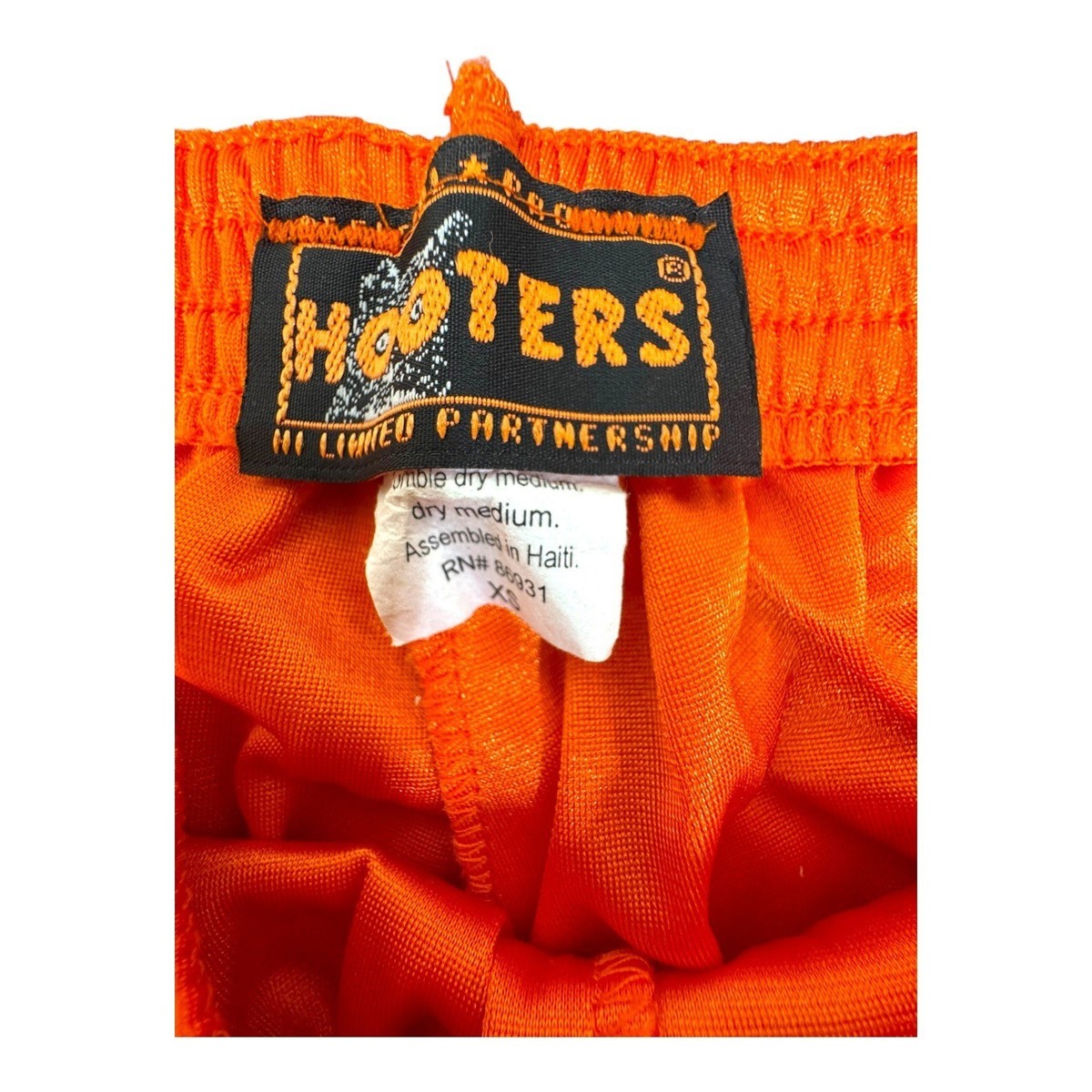 Hooters Girl Orange VTG XS Uniform Shorts Booty Shorts Cosplay