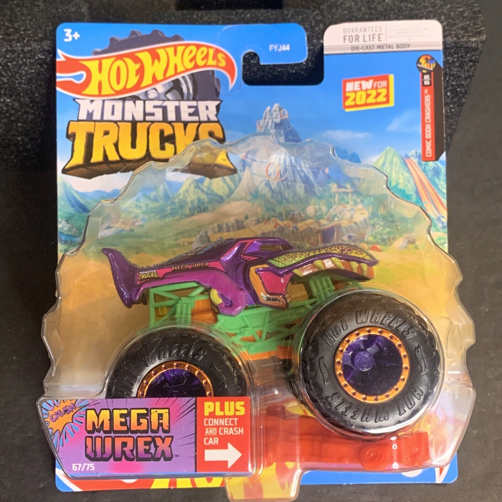 Hot Wheels Monster Trucks Mega Wrex 67/75 Comic Book Crashers New for 2022