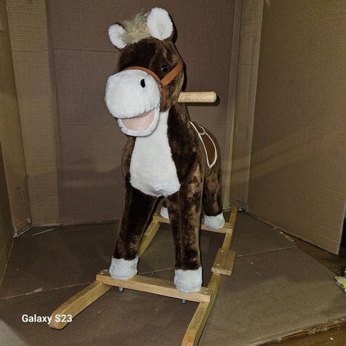 T0Y Time Rocking Horse Plush Ride-On - For Ages 3 + - Picture 7 of 8