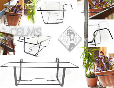 BALCONIERA PORTAFIORIERA PORTAVASO DA BALCONE IN FERRO DA 40 50 60 CM - Ferramenta Archimede
