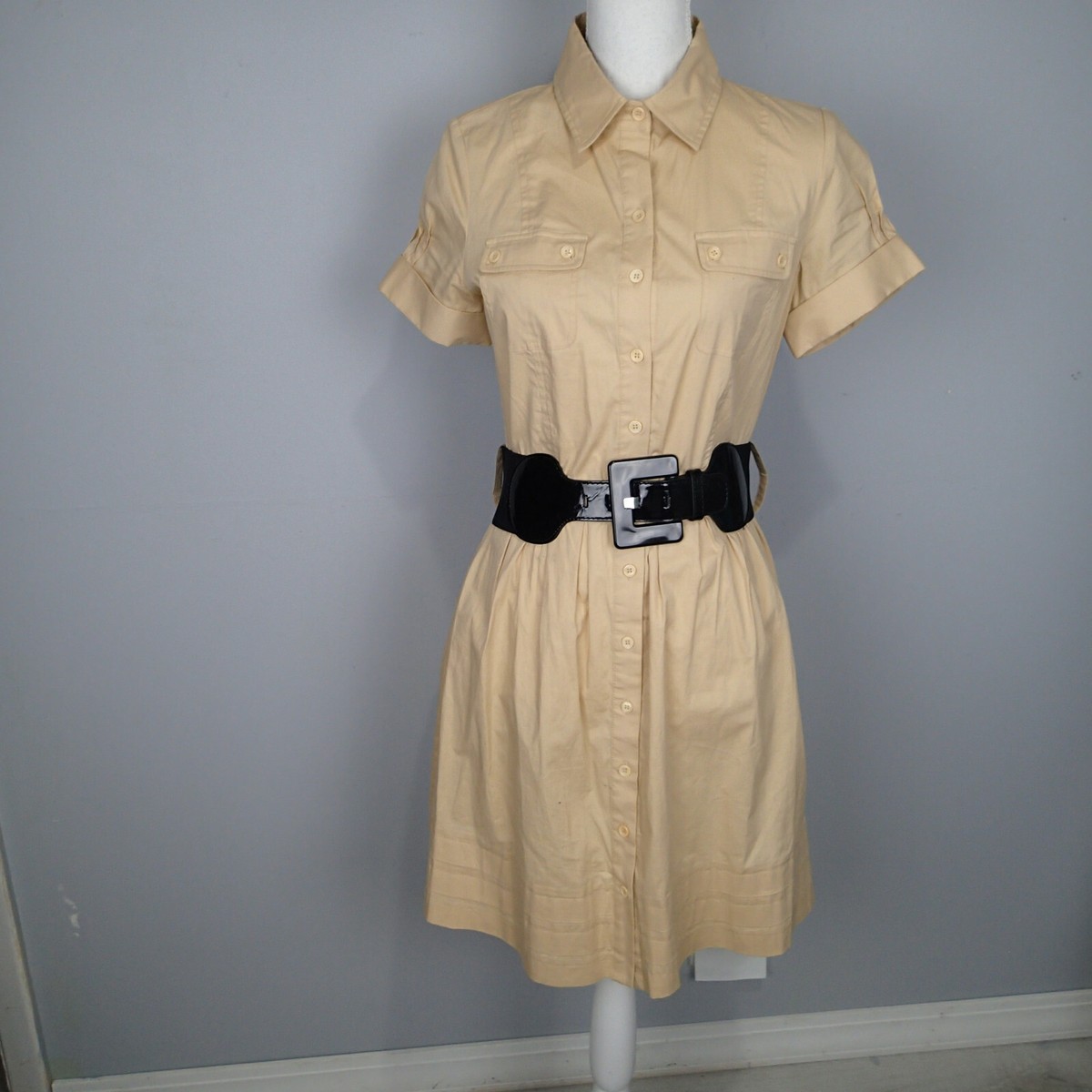 bcbg short sleeve dress BCBG Chiffon Floral Print Short Puff Sleeve Sheath Midi Dress