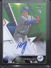 2018 Topps Finest Green Refractor Autograph #FA-AV Alex Verdugo No 21 of 99